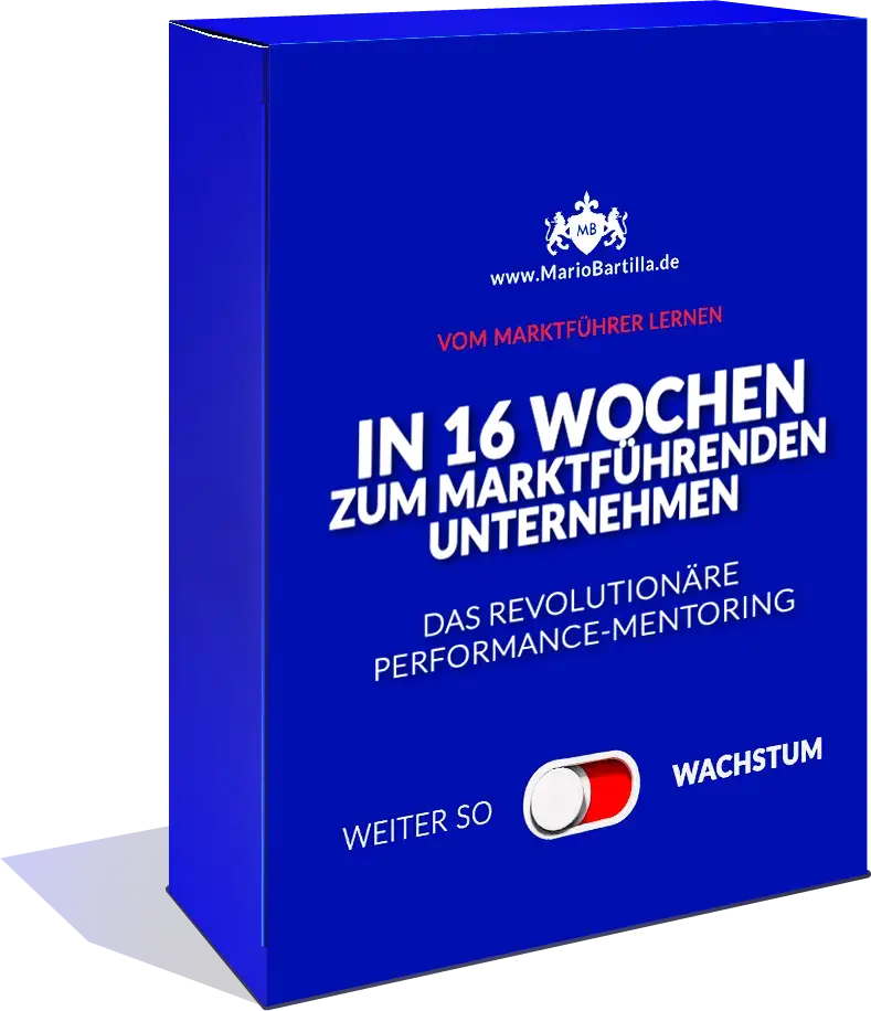 16 Wochen Performance Mentoring mit Mario Bartilla für deine Abkürzung zu unternehmerischen Erfolg in einem einzigartigen Mentoring